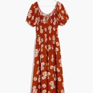 Madewell linen blend Sophia midi dress